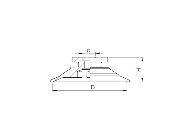 Flat Vacuum Cups PIAB Compatible