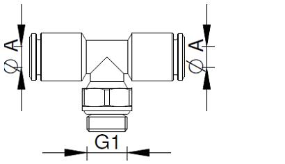 T-Connector - Male Thread